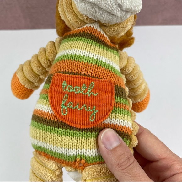 Maison Chic Yellow Orange Brown Lion Tooth Fairy Plush Stuffed Animal Toy - Picture 2 of 7